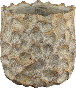 PTMD Ova Bloempot - 50 x 50 x 50 cm - Cement - Bruin