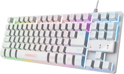 Trust GXT 833W Thado - TKL Gaming Toetsenbord - Programmeerbare toetsen - Wit