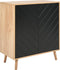 BRISTOW - Dressoir - Lichtbruin/Zwart - Hout