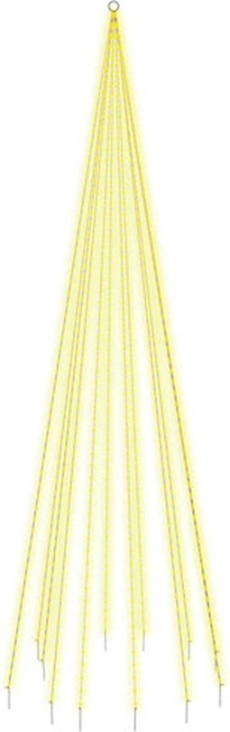 vidaXL - Vlaggenmast - kerstboom - 732 - LED's - warmwit - 500 - cm