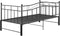 vidaXL - Slaapbankframe - uittrekbaar - metaal - zwart - 90x200 - cm