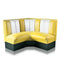 Bel Air Dinerbank Quarter Circle Booth HW-120-120 Geel