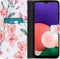 iMoshion Hoesje Geschikt voor Samsung Galaxy A22 (5G) Hoesje Met Pasjeshouder - iMoshion Design Softcase Bookcase - Wit / Meerkleurig / Blossom Watercolor White