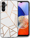 iMoshion Hoesje Geschikt voor Samsung Galaxy A14 (5G) / A14 (4G) Hoesje Siliconen - iMoshion Design hoesje - Wit / White Graphic