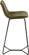 J-Line barstoel Laurent - metaal/textiel - groen - 2 stuks