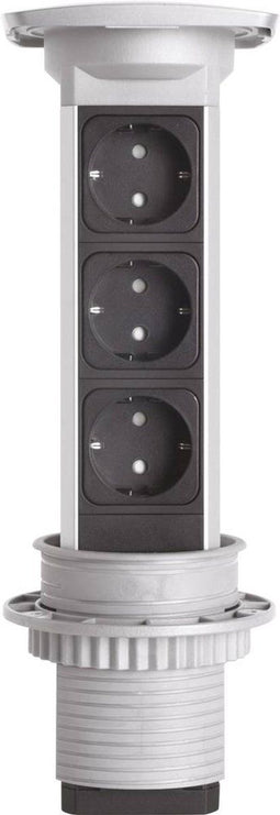 Kopp 939614013 Inbouwstekkerdoos 3-voudig Aluminium (geborsteld) 1 stuk(s)