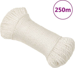 vidaXL - Werktouw - 3 - mm - 250 - m - polypropeen - wit