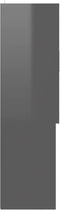 vidaXL - Wasmachinekast - 70,5x25,5x90 - cm - hoogglans - grijs
