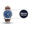Tyme Cambridge Heren Horloge - Polshorloge - 38mm Waterdicht - Blauw/Bruin
