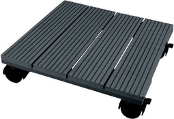Nature - Planttrolley met wieltjes - H7,5 x 30 x 30cm - Antraciet - houtcomposiet