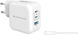 Conceptronic ALTHEA17W - Netspanningsadapter 67W - 1x USB Type-A 2x USB Type-C - Wit