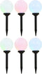 vidaXL Solarlampen 6 st LED rond 20 cm RGB
