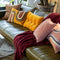 Dutch Decor RAVY - Sierkussen velvet Golden Glow 40x60 cm - geel - Inclusief binnenkussen