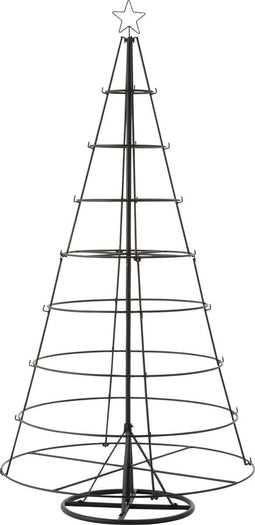 J-Line decoratie Kerstboom 8 Niveaus - metaal - zwart - 188 cm