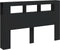 Hoofdeinde met LED 160x18,5x103,5 cm bewerkt hout zwart
