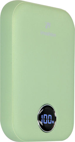 iMoshion® Powerbank - Magnetisch opladen 10000 mAh - Snellader USB-C / USB A - Geschikt voor iPhone & Samsung - Mintgroen