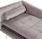 GONESSE - Chaise longue - Beige - Linkszijdig - Fluweel