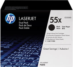 HP LaserJet CE255XD - Tonercartridge - High capacity - Zwart (2 stuks)
