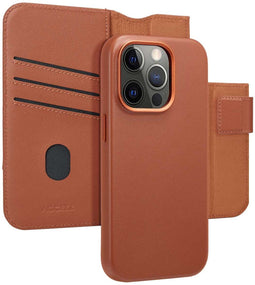 Accezz iPhone 14 Pro - Leather Bookcase 2-in-1 voor MagSafe - Sienna Brown