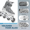Blackwheels Flex Pro - Verstelbare Rolschaatsen Inlineskates - Lichtgewicht en comfortabel - Grijs L 38-41