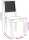 vidaXL - Eetkamerstoelen - massief rubberhout - naturel