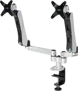 SpeaKa Professional SP-1624800 - SuperFlex Monitor-tafelbeugel 2-voudig 25,4 cm (10) - 68,6 cm (27) - Zilver-zwart (2 stuks)