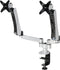 SpeaKa Professional SP-1624800 - SuperFlex Monitor-tafelbeugel 2-voudig 25,4 cm (10) - 68,6 cm (27) - Zilver-zwart (2 stuks)