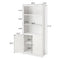 Costway Boekenkast – Verstelbare Planken & Kastdeur – 74,5 x 35,5 x 181,5 cm – Wit