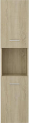 vidaXL - Badkamerkast - 30x30x130 - cm - spaanplaat - sonoma - eikenkleurig