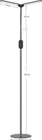 SBR Glow Vloerlamp - Staande lamp - Leeslamp - 3 lichtkleuren - Dimbaar - in hoogte verstelbaar - Daglichtlamp - Zwart