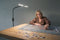 SBR Glow Vloerlamp - Staande lamp - Leeslamp - 3 lichtkleuren - Dimbaar - in hoogte verstelbaar - Daglichtlamp - Zwart