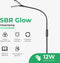 SBR Glow Vloerlamp - Staande lamp - Leeslamp - 3 lichtkleuren - Dimbaar - in hoogte verstelbaar - Daglichtlamp - Zwart