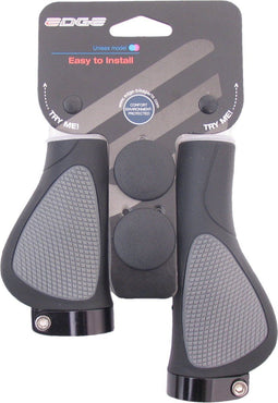 Handvatset Edge ErgoCity Plus met lockring - 136/95mm - zwart / grijs