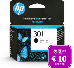HP 301 - Inktcartridge - Origineel - Zwart + Instant Ink tegoed