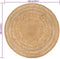 vidaXL - Tapijt - rond - 180 - cm - gevlochten - jute