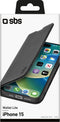 SBS Book Wallet Telefoonhoesje geschikt voor Apple iPhone 15 Hoesje Bookcase - Zwart