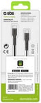 SBS Cable Type C - Type C 2.0 (1.5m), zwart