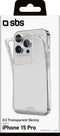 SBS Doorzichtig Hoesje geschikt voor Apple iPhone 15 Pro Telefoonhoesje Flexibel TPU | SBS Skinny Backcover | Doorzichtig Telefoonhoesje iPhone 15 Pro | iPhone 15 Pro Case | Back Cover - Transparant