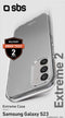 SBS Extreme X2 Telefoonhoesje geschikt voor Samsung Galaxy S23 Shockproof Hardcase Hoesje - Transparant