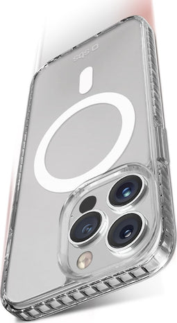 SBS Extreme X3 - Telefoonhoesje geschikt voor Apple iPhone 15 Pro Max Shockproof Hardcase Hoesje MagSafe Compatible - Transparant