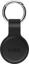 SBS Hoesje geschikt voor Apple AirTag Hoesje | SBS Key Ring Sleutelhanger - Grijs