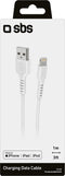 sbs mobile USB-laadkabel Apple Lightning stekker, USB-A stekker 100 cm Wit TECABLEUSBIP589W