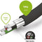 sbs mobile USB-laadkabel USB-B stekker, USB-C stekker 50 cm Zwart Flexibel TECABLETYPCSK