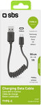 sbs mobile USB-laadkabel USB-B stekker, USB-C stekker 50 cm Zwart Flexibel TECABLETYPCSK