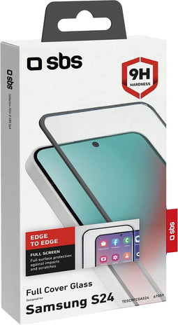 SBS Screenprotector geschikt voor Samsung Galaxy S24 Glazen | SBS Full Cover Screenprotector - Case Friendly