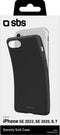 SBS Sensity - Telefoonhoesje geschikt voor Apple iPhone 7 Hoesje Flexibel TPU Backcover - Zwart