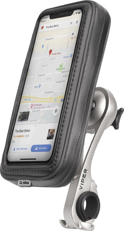 SBS Telefoonhouder Fiets Fietsstuur Bevestiging | SBS Aluminum Handlebar Apart hoesje Zwart
