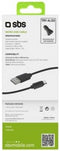 SBS USB-A naar Micro USB Kabel 1 Meter - Zwart