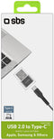 SBS USB-A naar USB-C Adapter - Zwart