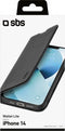 SBS Wallet Lite - Telefoonhoesje geschikt voor Apple iPhone 14 Hoesje Bookcase - Zwart